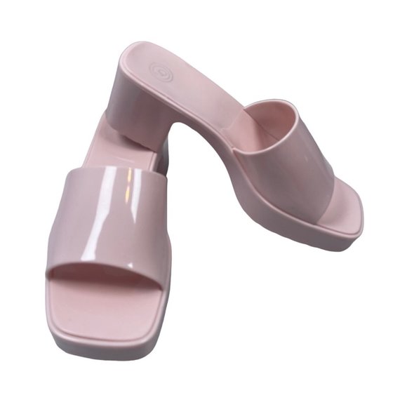 Urban Outfitters Shoes - Urban Outfitters UO Pink Jelly Slip-on Mules Sandals Women Sz 6